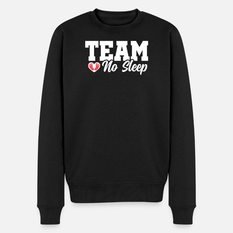 Team No Sleep - Männer Premium Bio Pullover - Schwarz