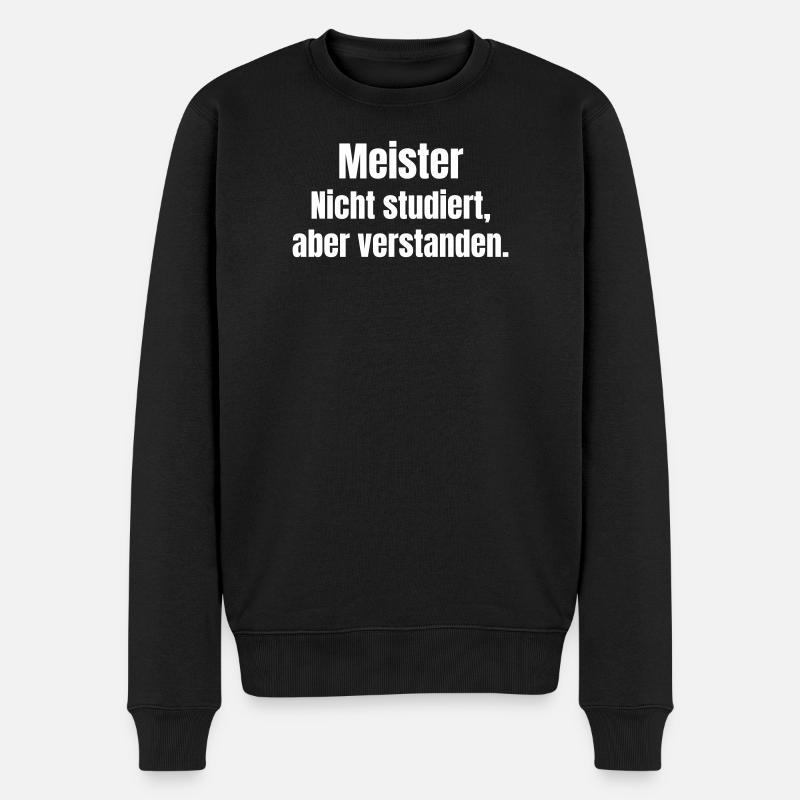 Master not studied – understood - Men's Premium Organic Jumper - black