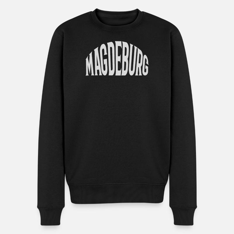 Magdeburg - Männer Premium Bio Pullover - Schwarz