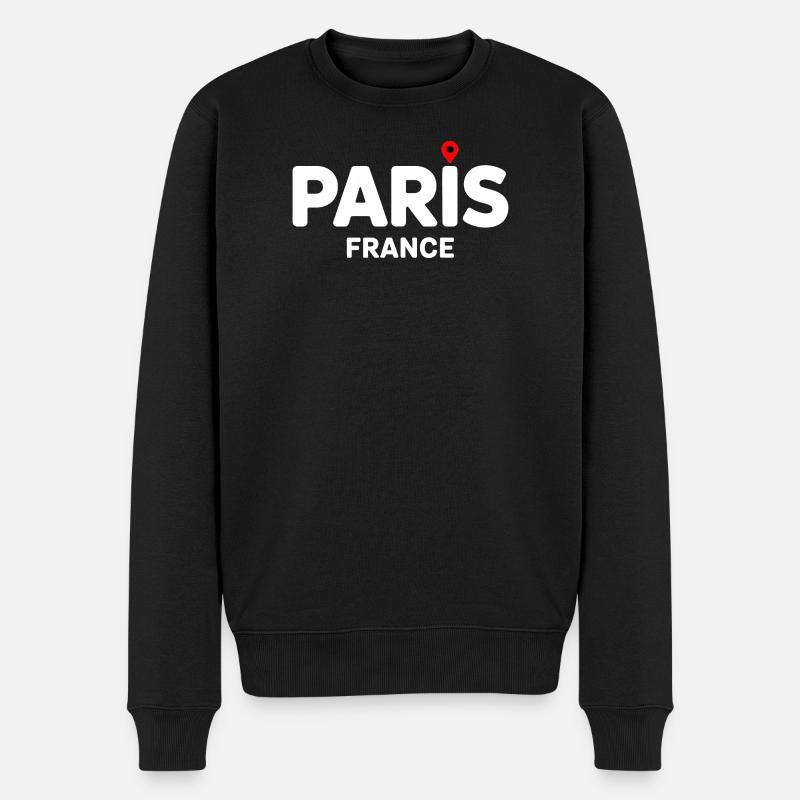 Paris France Frankreich Reise - Männer Premium Bio Pullover - Schwarz