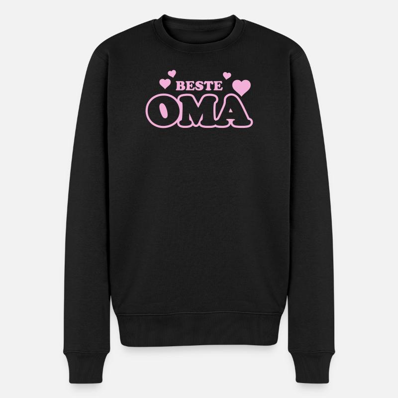 Beste Oma  - Männer Premium Bio Pullover - Schwarz