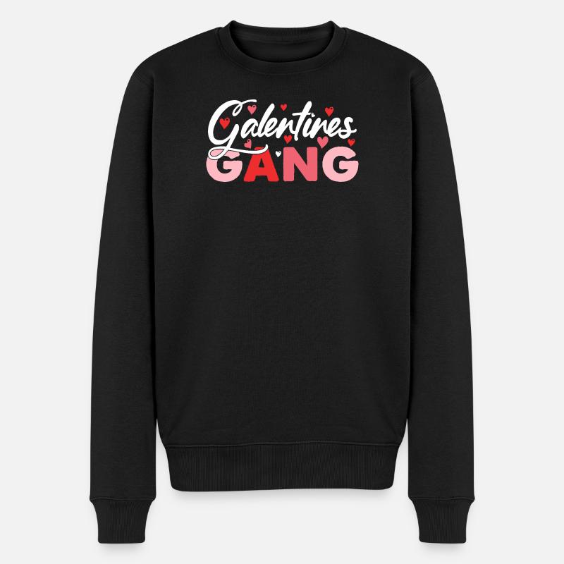 Galentines Gang Hearts - Pull Premium bio Homme - noir