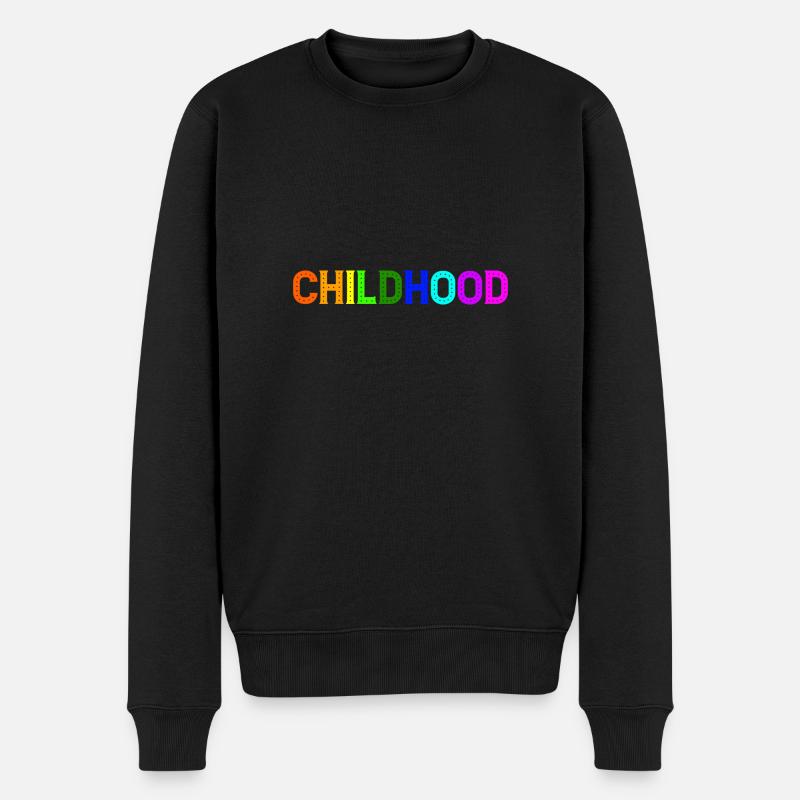 Childhood - Männer Premium Bio Pullover - Schwarz