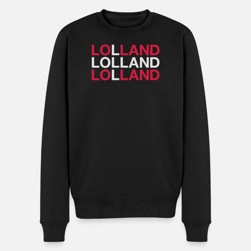 LOLLAND Drapeau danois Danemark Danemark - Pull Premium bio Homme - noir