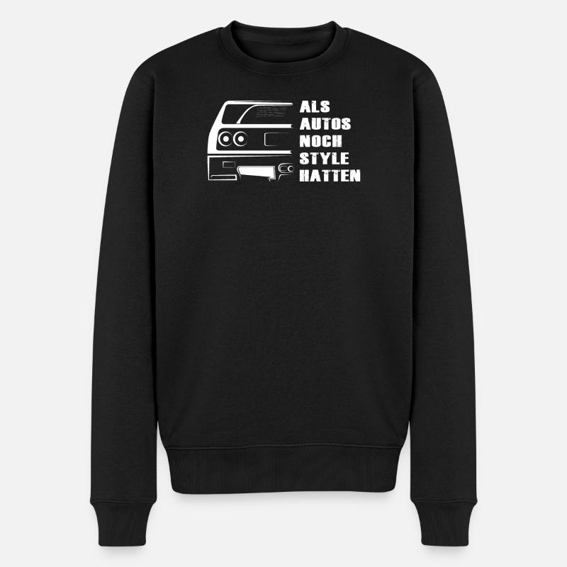 autos style f40 oldtimer Symbol sportscars Auto - Männer Premium Bio Pullover - Schwarz