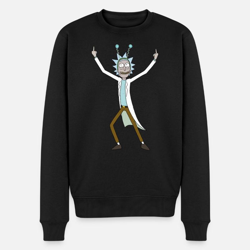 Rick et Morty scientifique bonne mine - Pull Premium bio Homme - noir