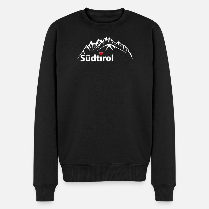 Die Dolomiten, Berge Südtirol  - Männer Premium Bio Pullover - Schwarz