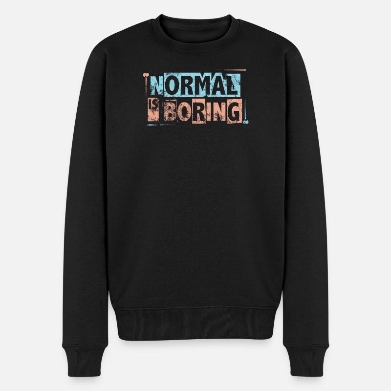 Normal is Boring - Pièces de puzzle de sensibilisation à l’autisme - Pull Premium bio Homme - noir
