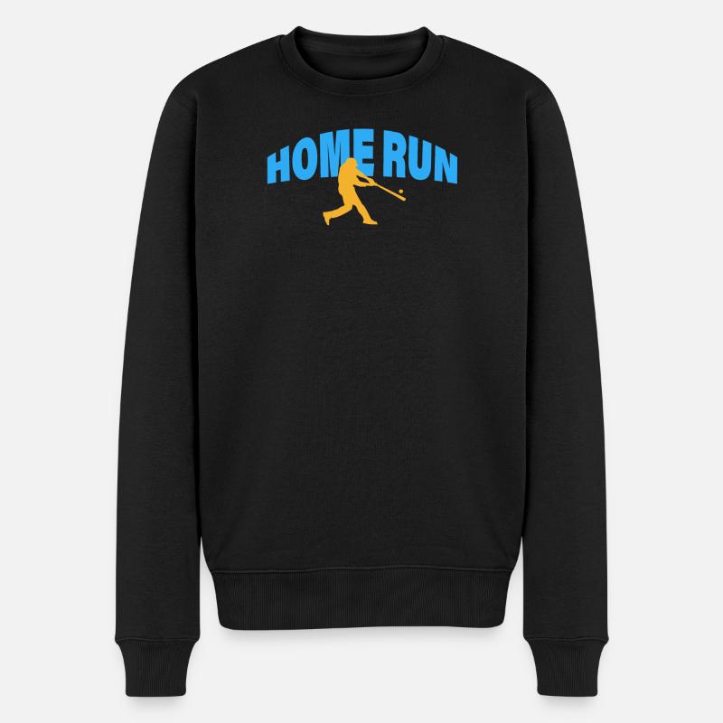 HOME RUN - Männer Premium Bio Pullover - Schwarz
