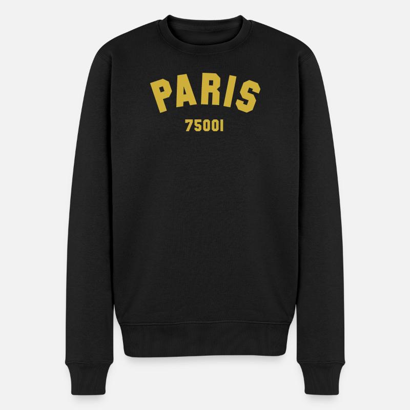 1er arrondissement de PARIS - Pull Premium bio Homme - noir