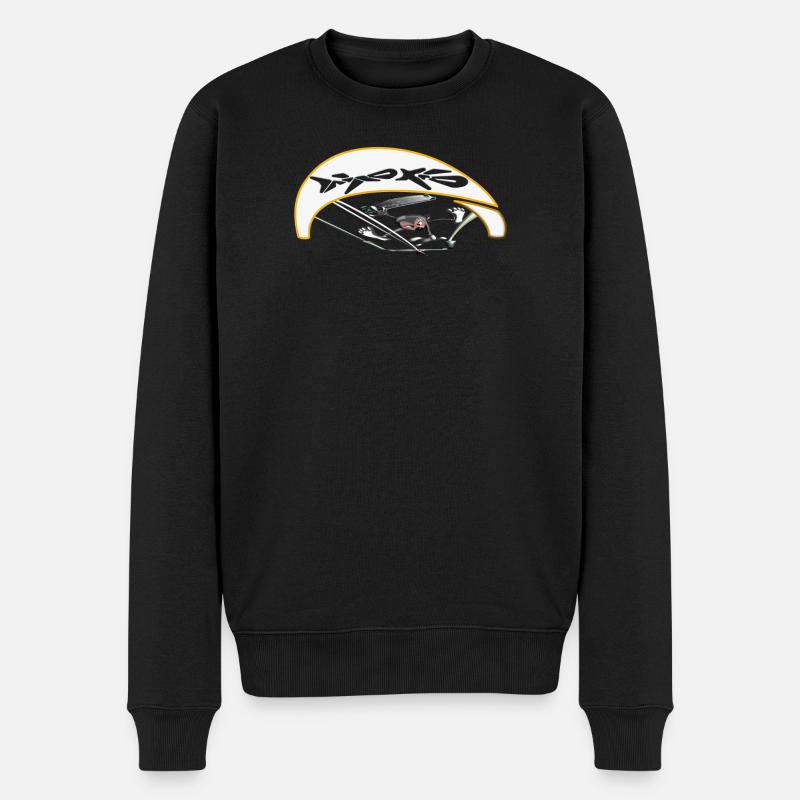 Aktiver Kiter mit dynamischer Flugbahn - Männer Premium Bio Pullover - Schwarz