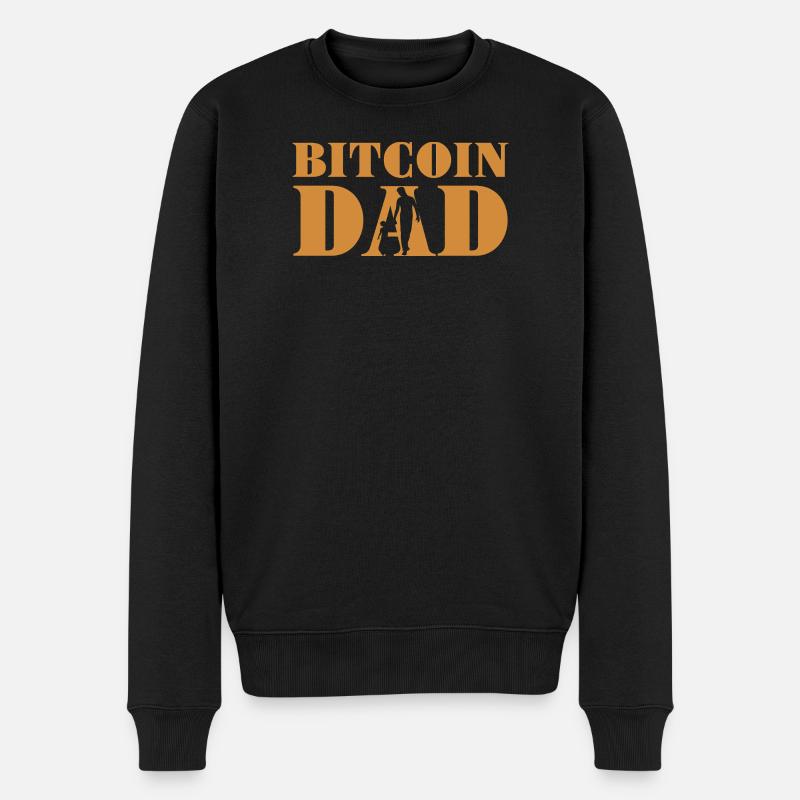 Papa Bitcoin - Pull Premium bio Homme - noir