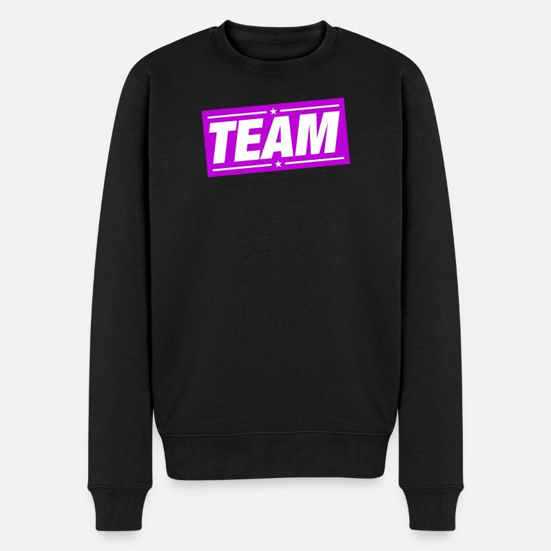 Team Design - Männer Premium Bio Pullover - Schwarz