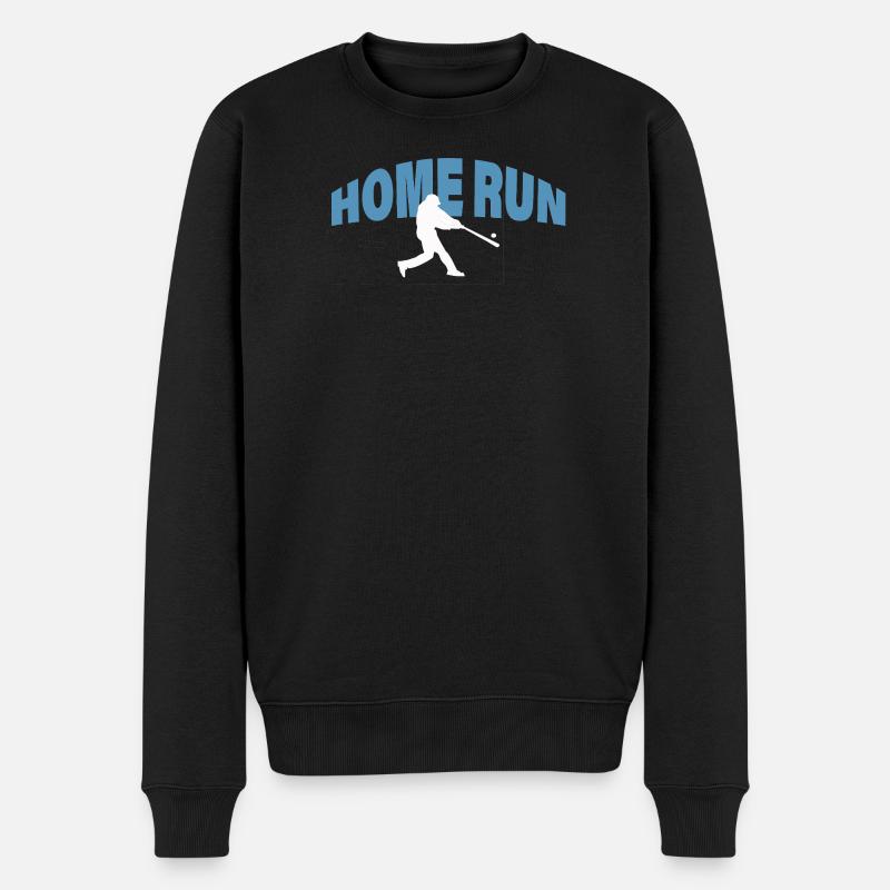 HOME RUN - Männer Premium Bio Pullover - Schwarz