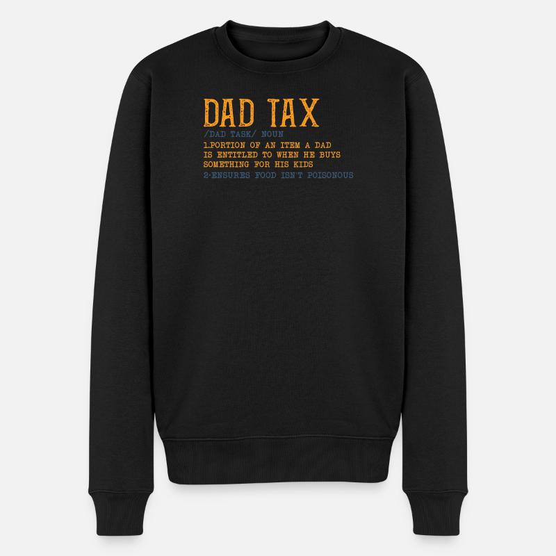 Papa-Steuergrafik-Tee - Männer Premium Bio Pullover - Schwarz
