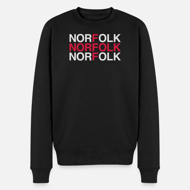 NORFOLK England Flag - Männer Premium Bio Pullover - Schwarz