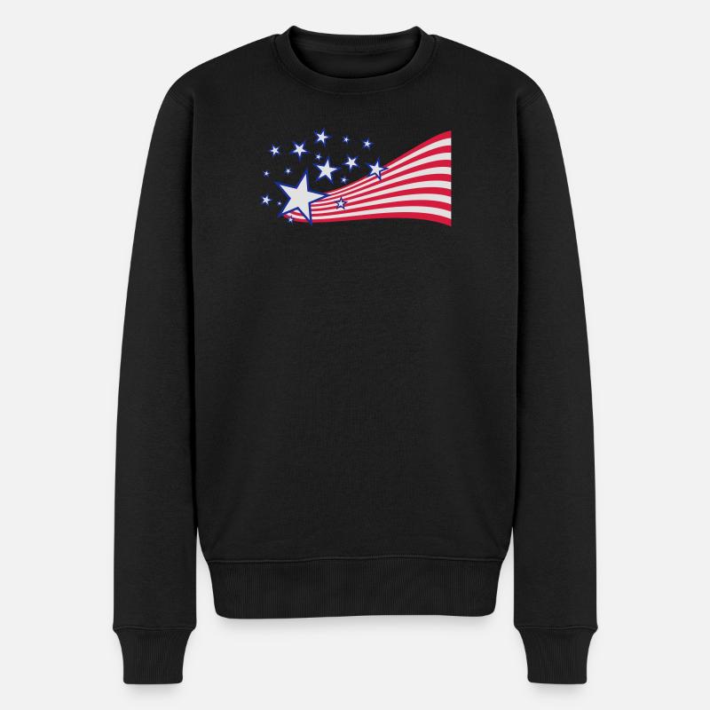 USA drapeau - Pull Premium bio Homme - noir