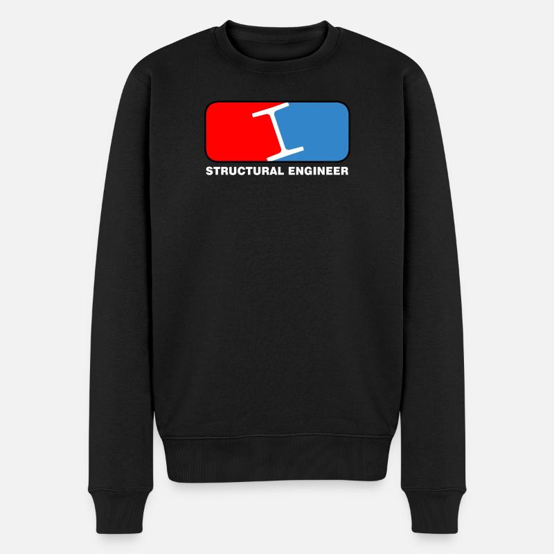 Structural Engineer League White Text - Pull Premium bio Homme - noir