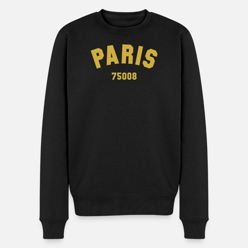 PARIS 8. Arrondissement - Männer Premium Bio Pullover - Schwarz