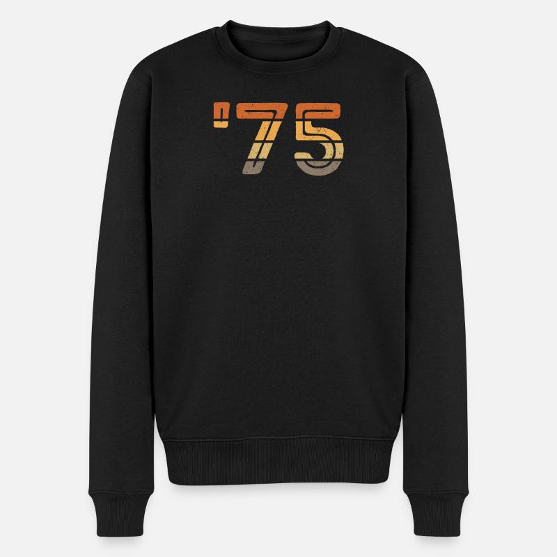 Year '75 - 1975 - Männer Premium Bio Pullover - Schwarz