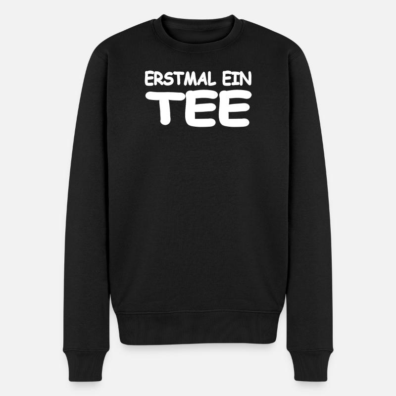 Tee - Männer Premium Bio Pullover - Schwarz