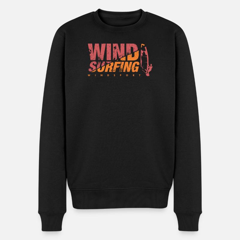 WINDSURFING Windsurfen - Männer Premium Bio Pullover - Schwarz