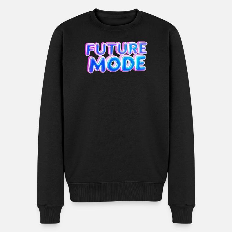 Future Mode Neon Licht - Männer Premium Bio Pullover - Schwarz