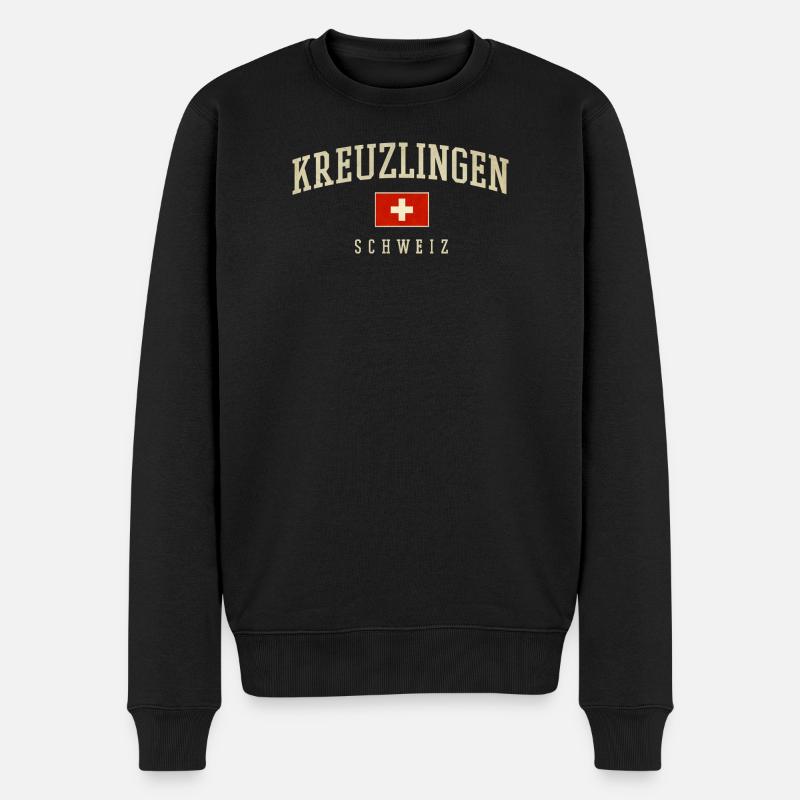Emblème de Kreuzlingen Suisse - Pull Premium bio Homme - noir