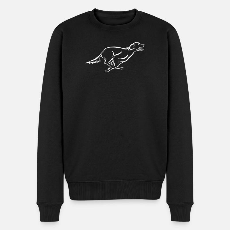 Setter Feldsuche - Männer Premium Bio Pullover - Schwarz
