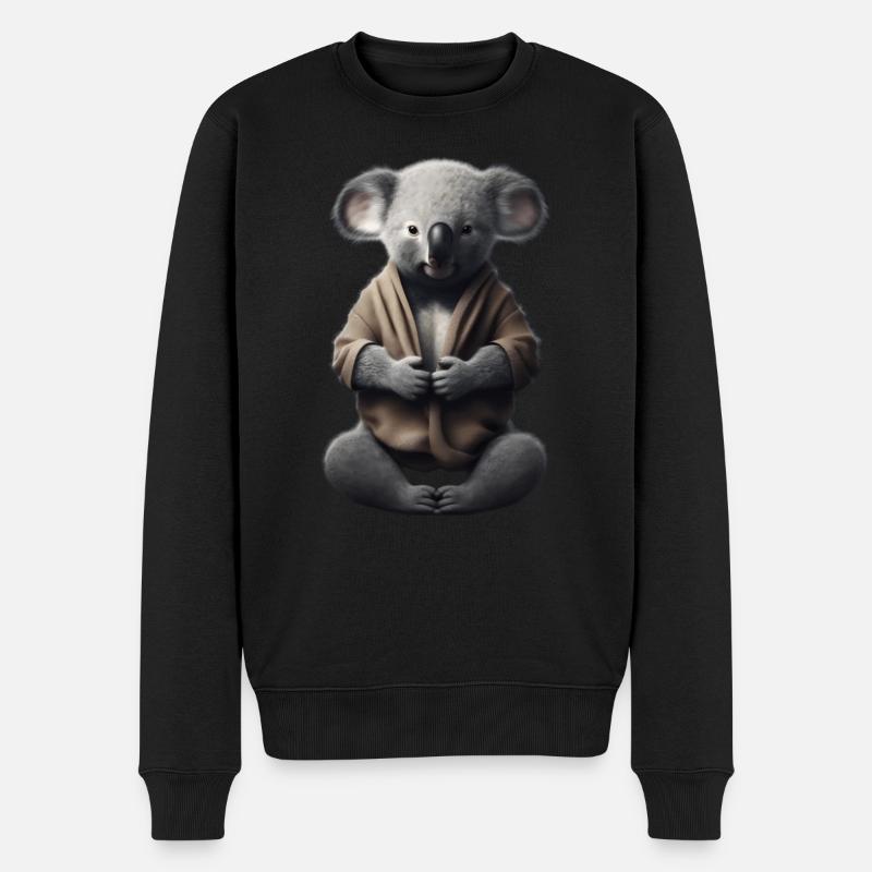 Moine Koala - Pull Premium bio Homme - noir
