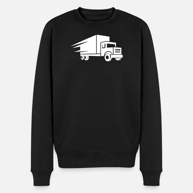 Lkw Logo - Männer Premium Bio Pullover - Schwarz