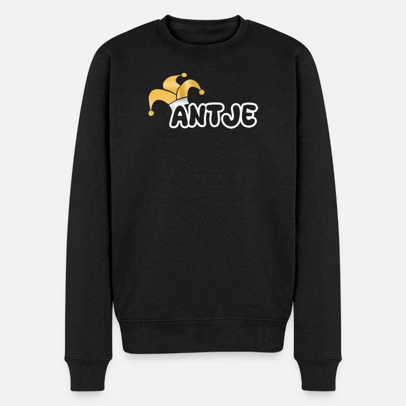 Antje - Männer Premium Bio Pullover - Schwarz