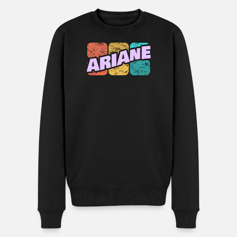 Geschenk für Ariane - Männer Premium Bio Pullover - Schwarz