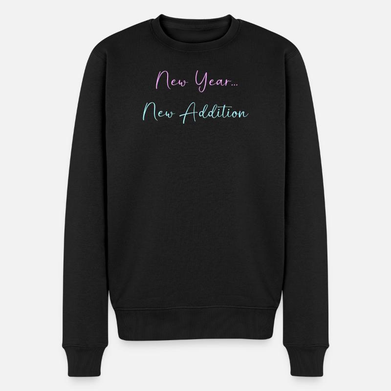 Gender Reveal Neujahr - Männer Premium Bio Pullover - Schwarz