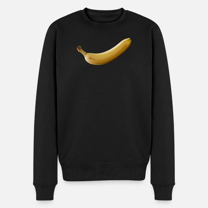 Illustration néon banane - Pull Premium bio Homme - noir