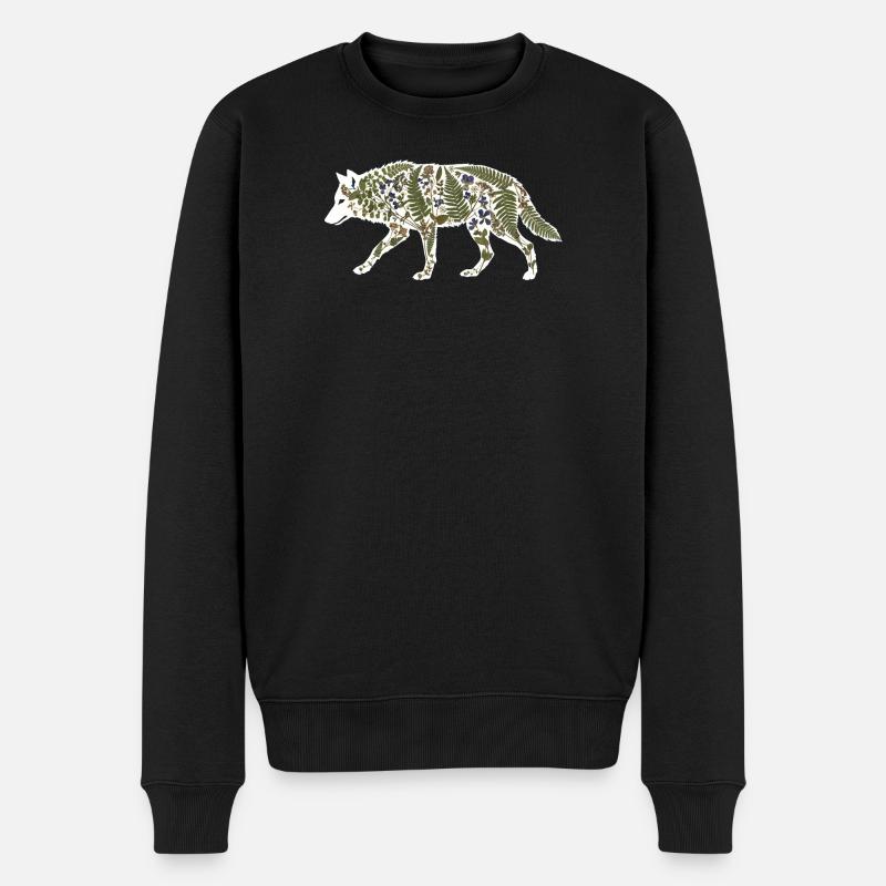 Botanique du loup - Pull Premium bio Homme - noir