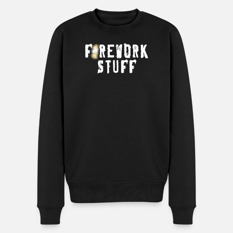 Texte des feux d’artifice - Pull Premium bio Homme - noir