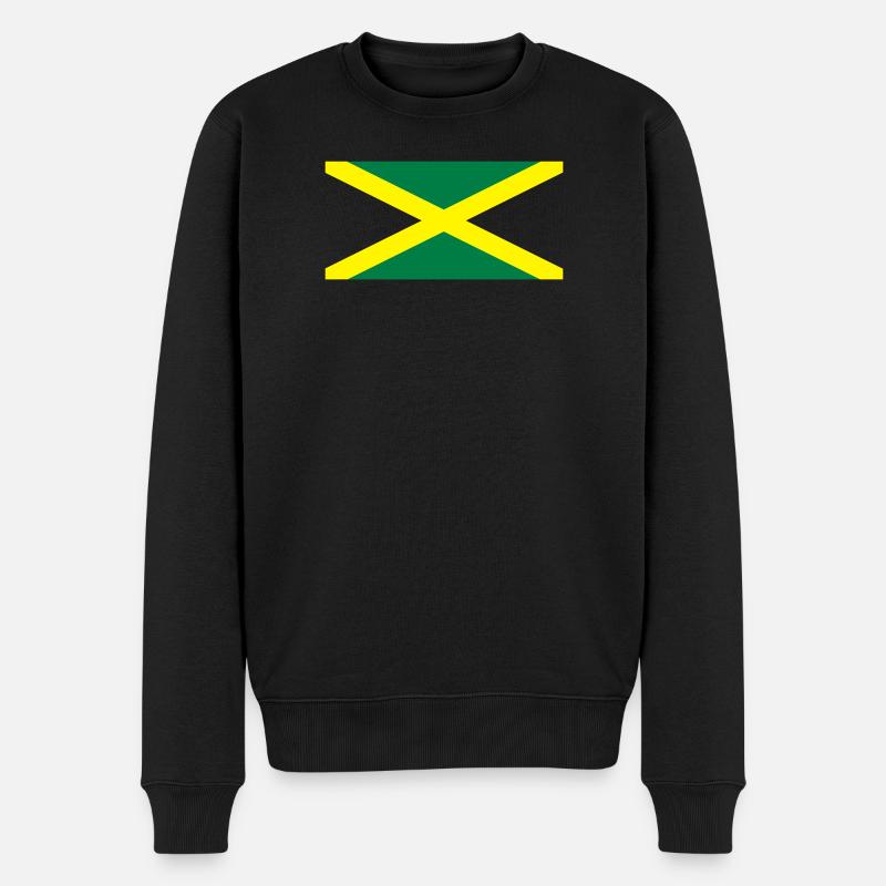 Jamaikanischen Flagge - Männer Premium Bio Pullover - Schwarz