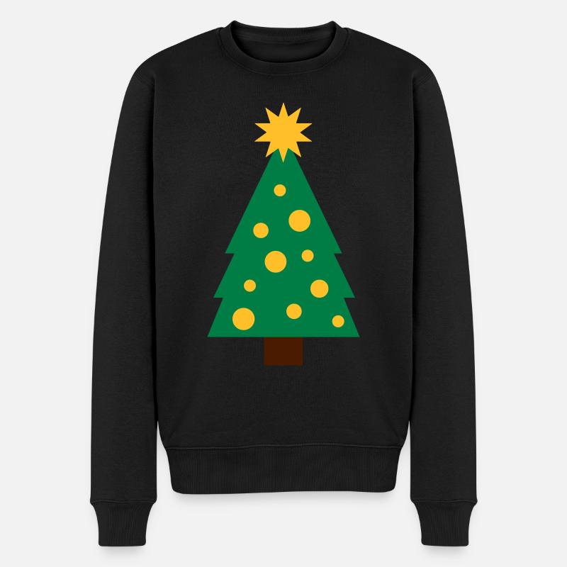 Weihnachtsbaum / Christmas Tree - Männer Premium Bio Pullover - Schwarz