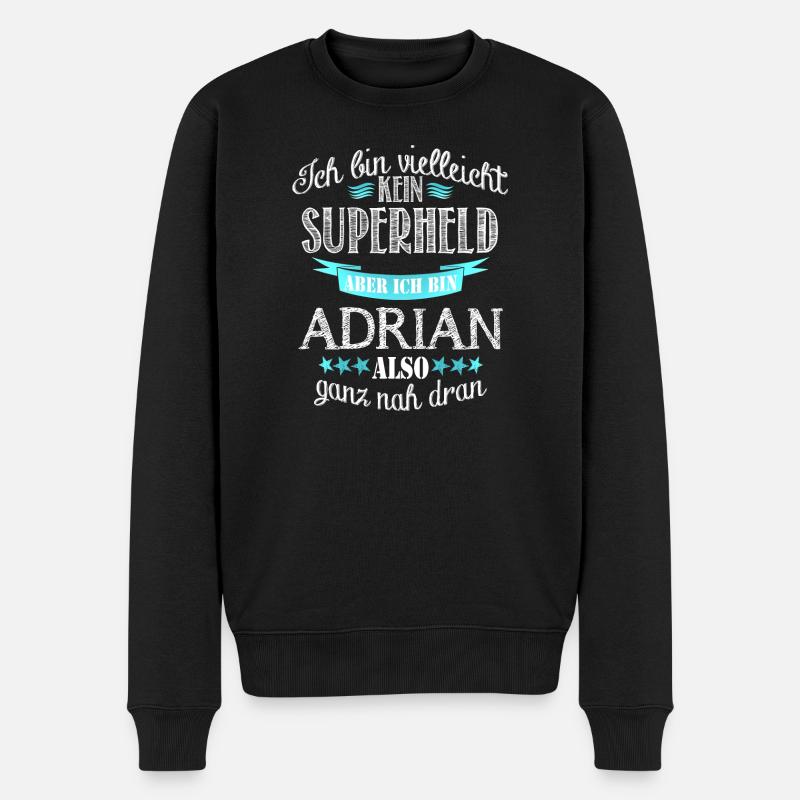 adrian - Männer Premium Bio Pullover - Schwarz
