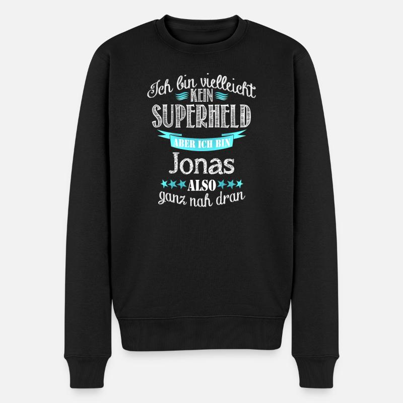 jonas - Männer Premium Bio Pullover - Schwarz