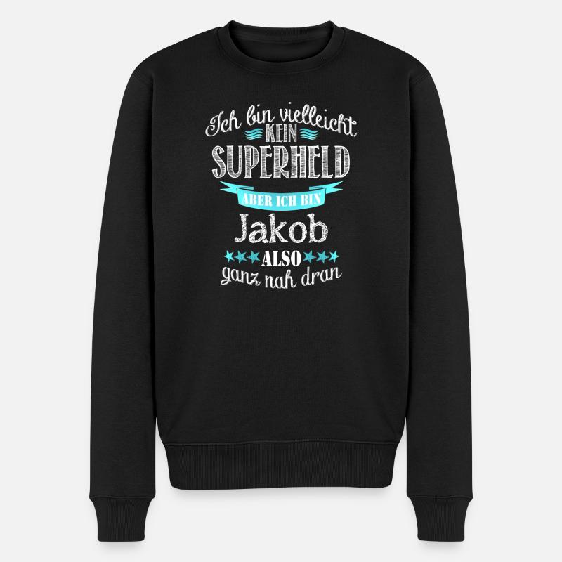 jakob - Männer Premium Bio Pullover - Schwarz