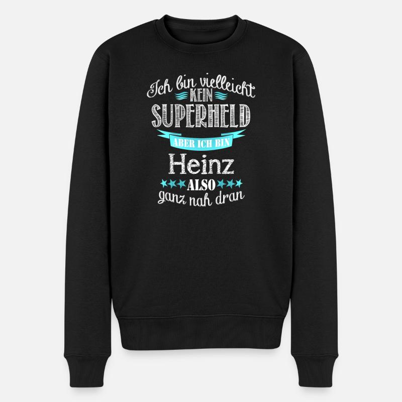 heinz - Männer Premium Bio Pullover - Schwarz