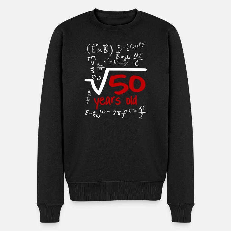 Geburtstag Mathematiker Formel Student 50 - Männer Premium Bio Pullover - Schwarz