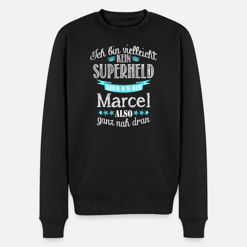 marcel - Männer Premium Bio Pullover - Schwarz