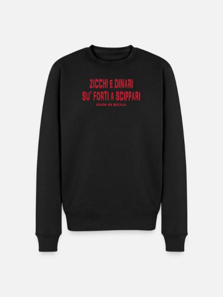 maglietta Sicilia proverbio siciliano - Maglione ecologico premium da uomo - nero