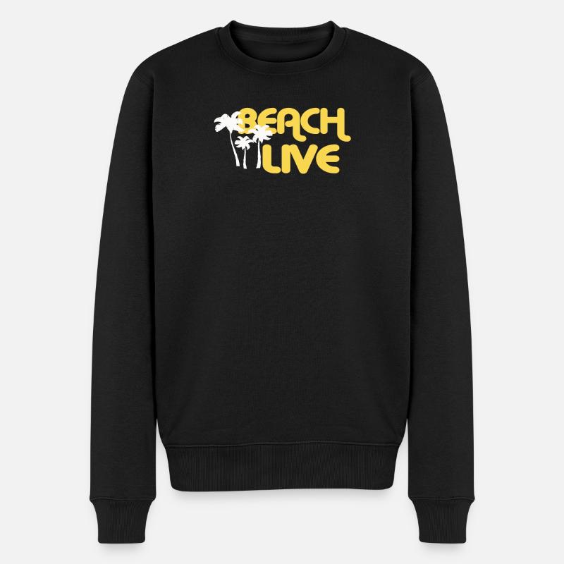 PLAGE EN DIRECT - Pull Premium bio Homme - noir