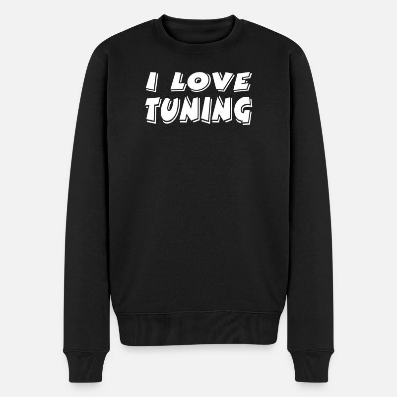 Tuning - Männer Premium Bio Pullover - Schwarz