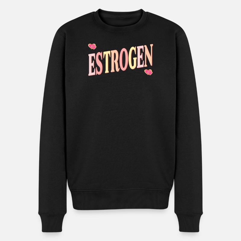 ÖSTROGEN WECHSELJAHRE - Männer Premium Bio Pullover - Schwarz