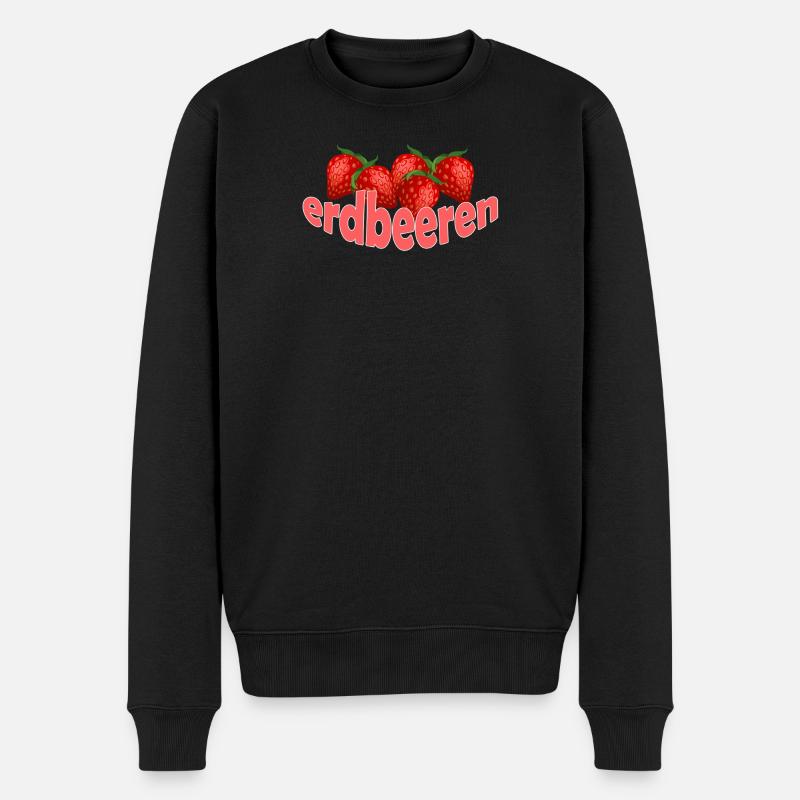 ERDBEEREN - Männer Premium Bio Pullover - Schwarz